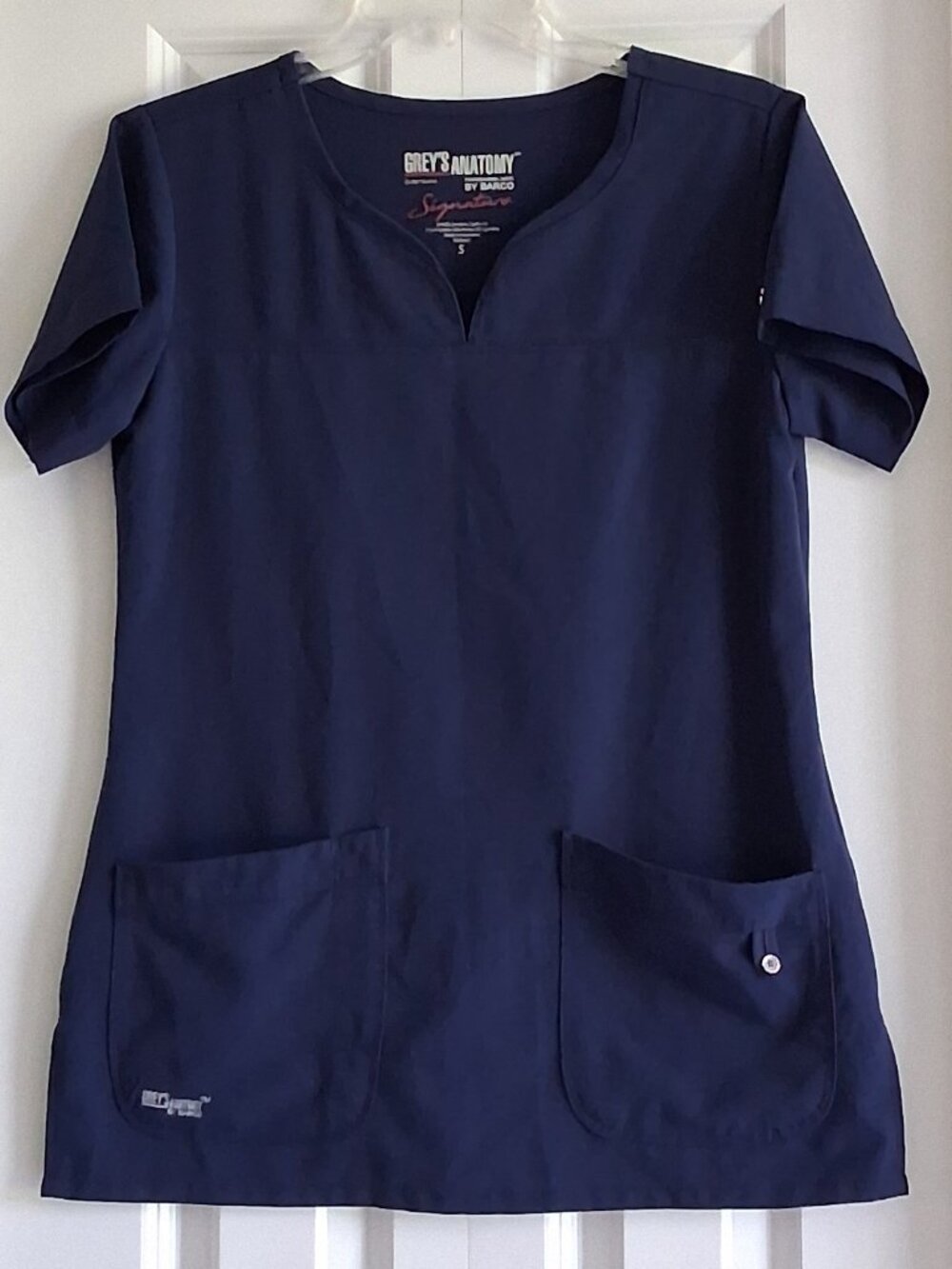 Grey's Anatomy by Barco Indigo Women's Short Sleeve Scrub Top Size S